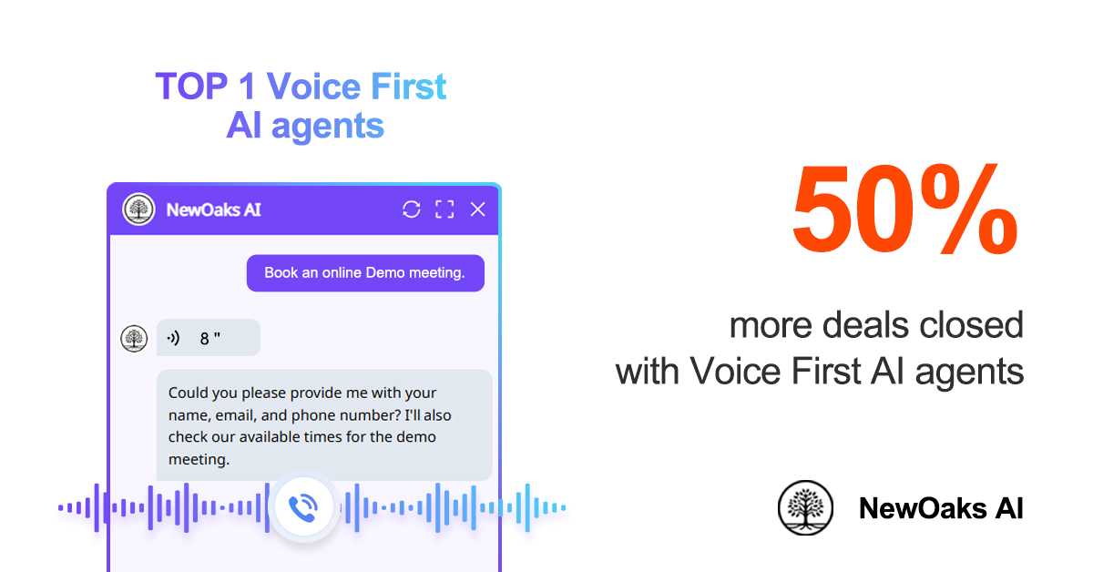 Create AI voice and chat agents that can answer, qualify, and book calls with leads 24/7—without any coding.